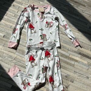 Beaufort Bonnet Company Christmas Mouse Pajama Set. 3T